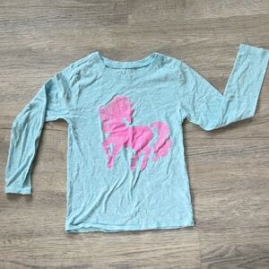 Place Long Sleeve Tee Blue and Pink Casual Style